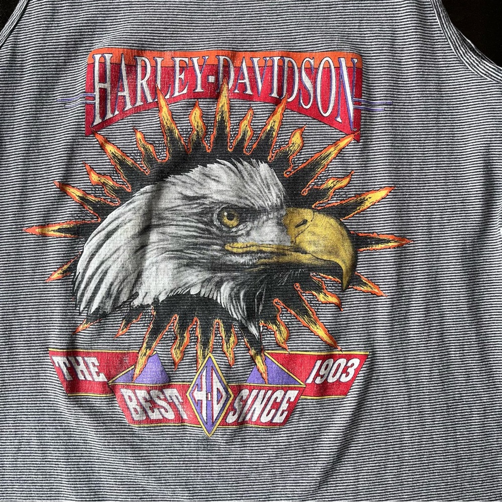 ❌SOLD❌Vintage stripped Harley Davidson tank top - Picture 5 of 8